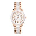 Γυναικείο Ρολόι Guess W0074L2 (37mm) Μεταλλικό Μπρασελέ Ροζ και Νακαρ