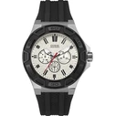 Ανδρικό Ρολόι Guess W0674G3 (46mm) Καουτσούκ Λουράκι Μαύρο