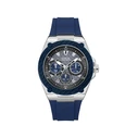 Ανδρικό Ρολόι Guess W1049G1 (45mm) Καουτσούκ Λουράκι Μπλε