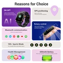Blackview W10 Pro 46mm Smartwatch με Παλμογράφο (Μαύρο)