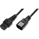 Microconnect IEC C13 to IEC C14 Power Cable 4m Black (PC1070)