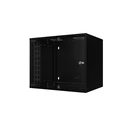 Lanview Επιτοίχια Καμπίνα Rack 9U 56.5x40x44cm Μαύρο RUM09U40MNBL
