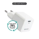 eStuff Φορτιστής GaN Τοίχου με Θύρα USB-C 30W Power Delivery Λευκός (ES637027)