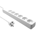 Microconnect Πολύπριζο 6 Θέσεων με Καλώδιο 5m MC-GRU0605DKW