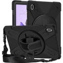 Θήκη eStuff Austin Defender για Samsung Galaxy Tab S9 Fe+/S9+/S8+/S7 Fe/S7+ - Μαύρο (λουρί χειρός, ιμάντας ώμου)