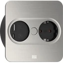Bachmann Single Recessed Power Outlet with 2 USB Ports Grey 946.005