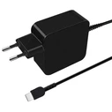 CoreParts Φορτιστής με Ενσωματωμένο Καλώδιο GaN USB-C 45W Power Delivery Μαύρος (MBXUSBC-AC0028)