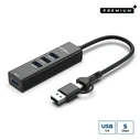 Microconnect Hub 4 Θυρών USB 3.0 με σύνδεση USB-C USBHUB4-2IN1