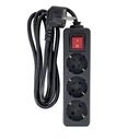 Microconnect Πολύπριζο 3 Θέσεων με Καλώδιο 3m MC-GRU0033BS