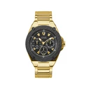 Ανδρικό Ρολόι Guess W1305G2 (45mm) Μεταλλικό Μπρασελέ Χρυσό