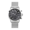 Ανδρικό Ρολόι Guess W1310G1 (44mm) Μεταλλικό Μπρασελέ Ασημί