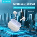 Celebrat W73 In-ear Bluetooth Handsfree Ακουστικά με Αντοχή στον Ιδρώτα και Θήκη Φόρτισης Μαύρα
