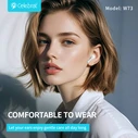 Celebrat W73 In-ear Bluetooth Handsfree Ακουστικά με Αντοχή στον Ιδρώτα και Θήκη Φόρτισης Λευκά