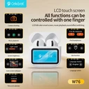 Celebrat W76 Earbud Bluetooth Handsfree Ακουστικά με Θήκη Φόρτισης Λευκά