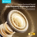 Celebrat W76 Earbud Bluetooth Handsfree Ακουστικά με Θήκη Φόρτισης Λευκά