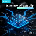 Celebrat W77 Open Ear Bluetooth Handsfree Ακουστικά με Θήκη Φόρτισης Μαύρα
