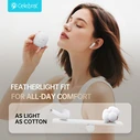 Celebrat W79 Earbud Bluetooth Handsfree Ακουστικά με Θήκη Φόρτισης Λευκά