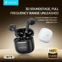 Celebrat W79 Earbud Bluetooth Handsfree Ακουστικά με Θήκη Φόρτισης Λευκά