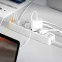 Tessan Smart Power Strip TS-307-C — 4x Schuko, 2x USB-A, 1x USB-C, 2m Cable, White