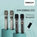 Μικρόφωνο Sonic Gear Dual Professional Uhf Wireless Led Wm 3300 Ul Platinum