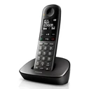 Ασύρματο Τηλέφωνο Philips XL4901DS/34, με ελληνικό μενού, μαύρο