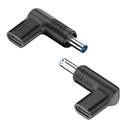 Αντάπτορας Τροφοδοσίας Powertech YX-09, USB-C σε HP 4.5x3mm, μαύρος