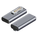 Αντάπτορας Τροφοδοσίας Powertech YX-MS2, USB-C σε Magsafe 2, ασημί