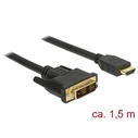 Καλώδιο DVI DeLOCK 85583 1.5 m DVI-D HDMI Type A (Standard) Black