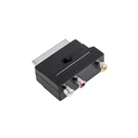 SCART (Euro) to 3x RCA Adapter (Audio L, Audio R, Video) M/F with In-Out Switch - DM-0351