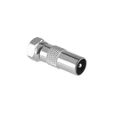F (female) to RF (male) adapter — Metal