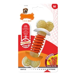 Μασητικό Οδοντοφυΐας Nylabone Σκύλου Extreme Chew Pro Action Bacon Size M Nylon