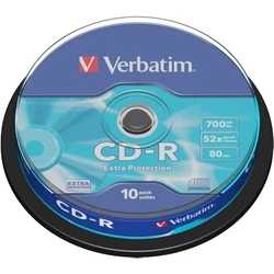 CD-R Verbatim 1x10 Verbatim CD-R 80 / 700MB 52x Speed Extra Protection CB