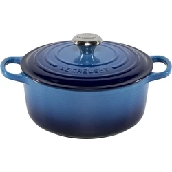 Le Creuset Signature Στρογγυλή Κατσαρόλα 24 cm - Azure Blue
