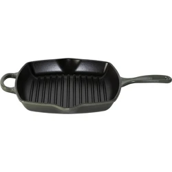 Le Creuset Τηγάνι Grill από Χυτοσίδηρο Τετράγωνο 26 cm - Thyme