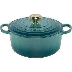 Le Creuset Signature Στρογγυλή Κατσαρόλα 24 cm Bleu Riviera – 2.4 L