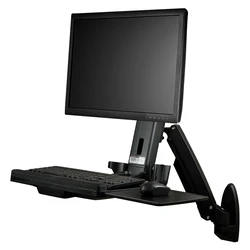 STARTECH.COM Επιτοίχια Sit/Stand Workstation - 1 Οθόνη έως 60,96 cm (24") - VESA - Υψηλά Ρυθμιζόμενη Εργονομική