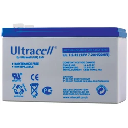 Μπαταρία Μολύβδου Ultracell 12V 7.2AH F1