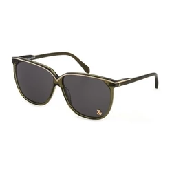 Zadig & Voltaire Unisex Γυαλιά Ηλίου με Πράσινο Κοκκάλινο Σκελετό και Γκρι Φακό SZV306 073M