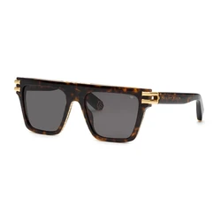 Philipp Plein Unisex Γυαλιά Ηλίου με Καφέ Κοκκάλινο Σκελετό και Καφέ Φακό SPP108M560722