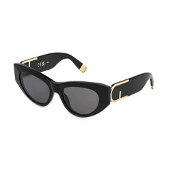 Furla 0700 Γυναικεία Γυαλιά Ηλίου με Μαύρο Κοκκάλινο Σκελετό και Μαύρο Φακό FU881 0700