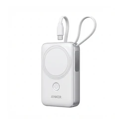 Anker MagGo Power Bank 10,000 mAh (White) – USB‑C & Apple Watch – A1657H21