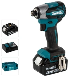 Makita DTD158RTJ Επαναφορτιζόμενο Κρουστικό Κατσαβίδι 18V με 2x 5.0Ah, Φορτιστή DC18RC & MAKPAC