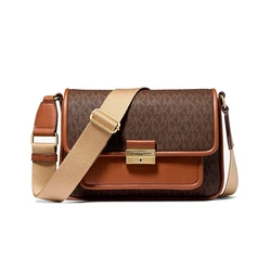Michael Kors Υφασμάτινη Γυναικεία Τσάντα Ώμου Καφέ 35R5G2BM8B-BRO