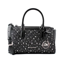 Michael Kors Υφασμάτινη Γυναικεία Τσάντα Ώμου Μαύρη 35F5S4XM1L-BLA