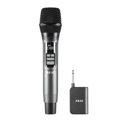 Akai AMW-250BT Ασύρματο Μικρόφωνο Χειρός με Δέκτη 2.4GHz (Ασημί/Μαύρο)