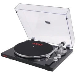 Akai TTA-200PB Stereo Turntable with Bluetooth & USB Recording (Wood)