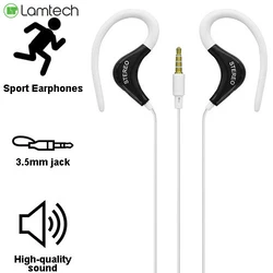 Handsfree Ακουστικά Lamtech SPORT With MIC WHITE