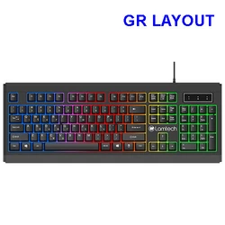 Gaming Πληκτρολόγιο Ενσύρματο Lamtech GR With RAINBOW BACKLIGHT