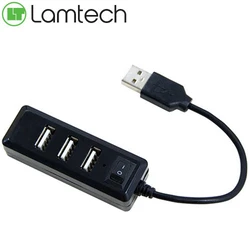 USB Hub Lamtech 4-PORT Black