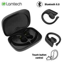 Bluetooth Handsfree Lamtech 5.0 SPORT TWS With Charging DOCK Black